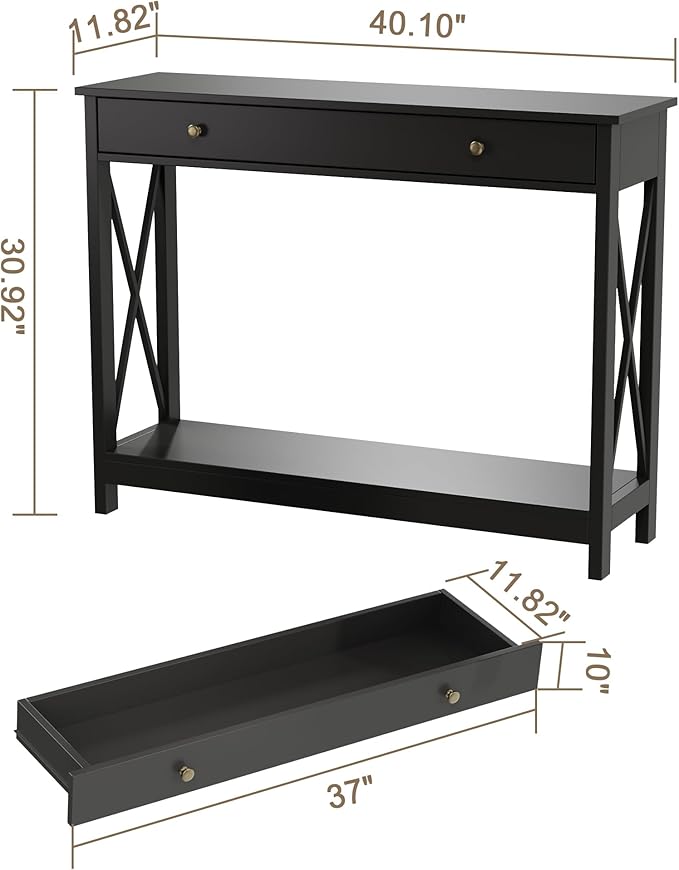 Treocho Black Console Table - Image 2