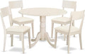 East West Furniture DLAD5-LWH-LC 5 Piece Modern Dining Table Set Includes a by EastWestFurniture