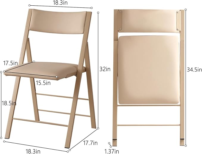 Folding Chairs with Cushion 2 Pack - Image 3