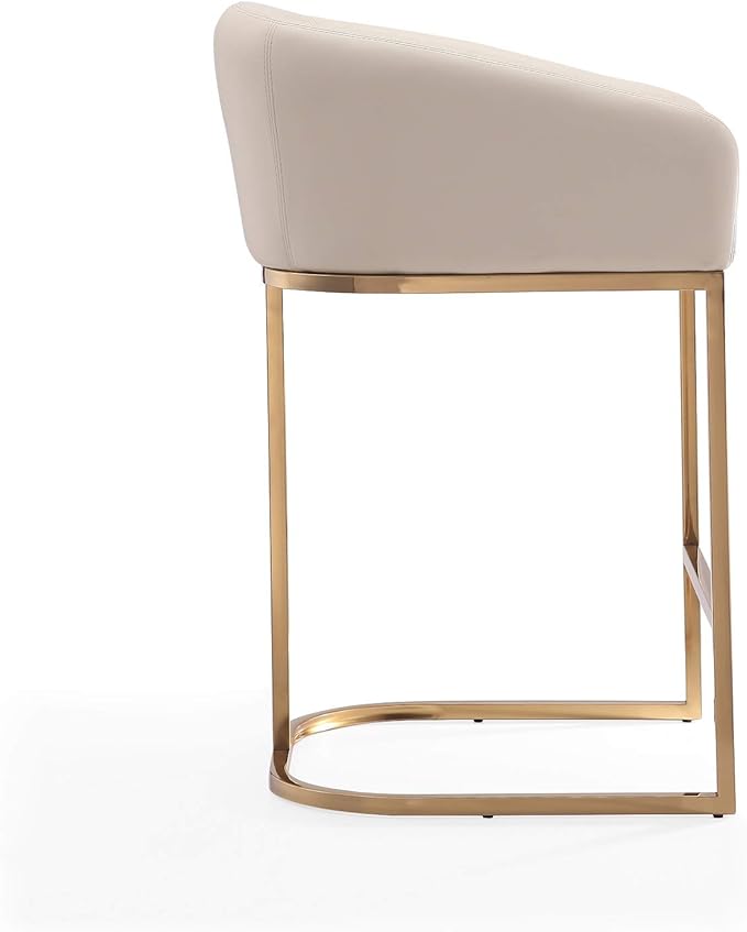 Manhattan Comfort Louvre 26 Inch Mid Century Modern Counter Height Bar Stools - Image 7