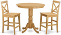 East West Furniture JAPB3-OAK-W 3 Piece Counter Height Pub Set by EastWestFurniture