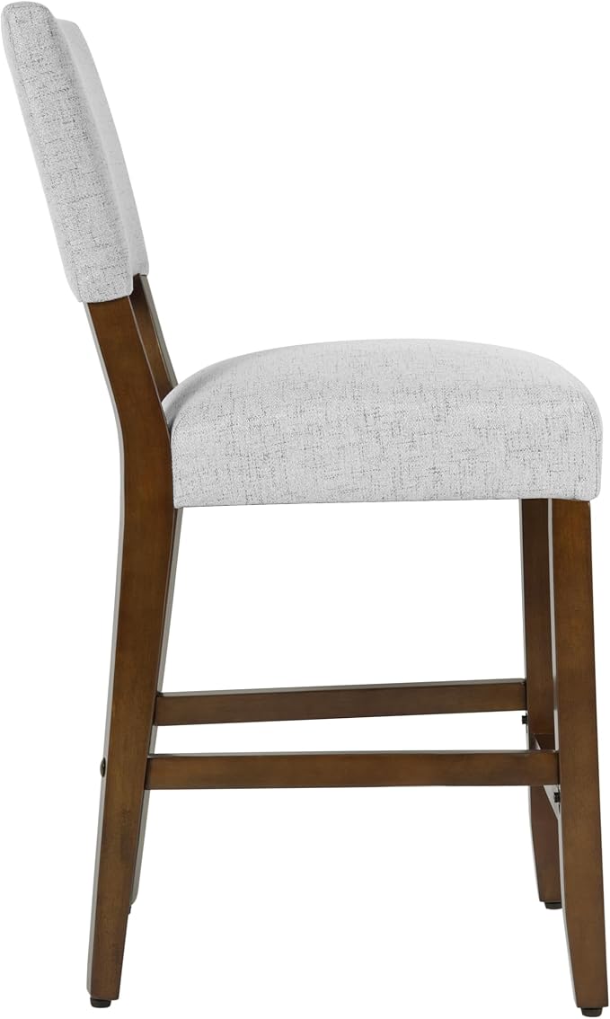 HomePop 24" Open Back Counter Stool Home Décor|Fabric Chairs - Image 11