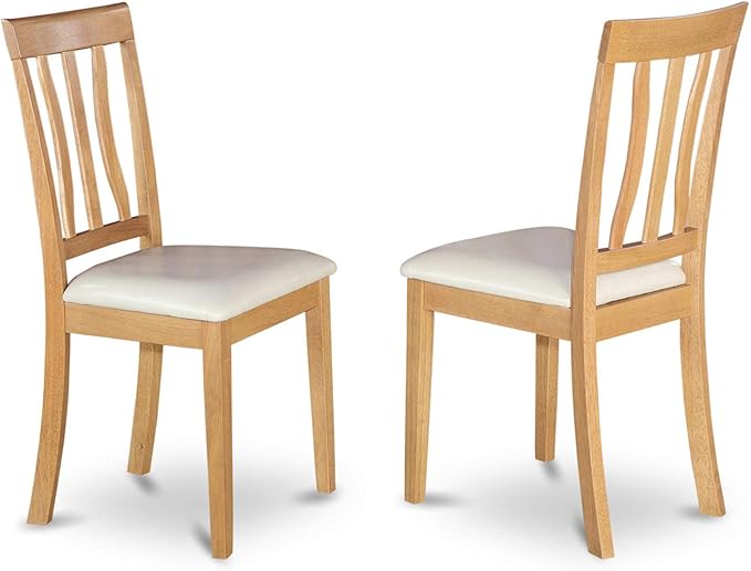 East West Furniture NDAN3-OAK-LC 3 Piece Dining Table Set - Image 7