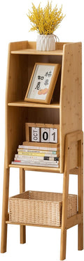 3 Tier Bamboo Bookcase, Classical Modern Bookshelf, Dispaly Shelves, Bamboo by SOBIBO