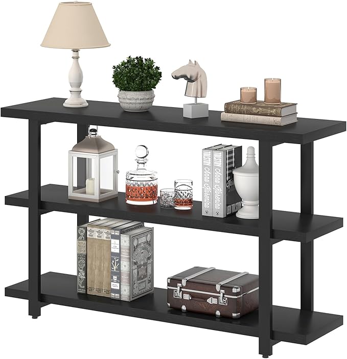 FOLUBAN Black Entryway Table, Modern Console Tables - Image 8