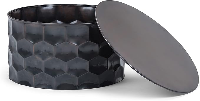 SIMPLIHOME Whitney Industrial 31 inch Wide Metal Storage Coffee Table in - Image 4