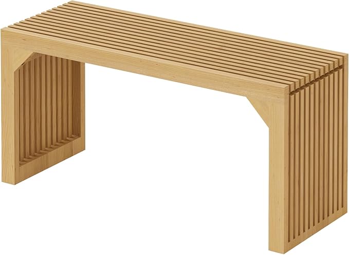 ROOMTEC 35" Dining Bench, Indoor Wood Bench by ROOMTEC