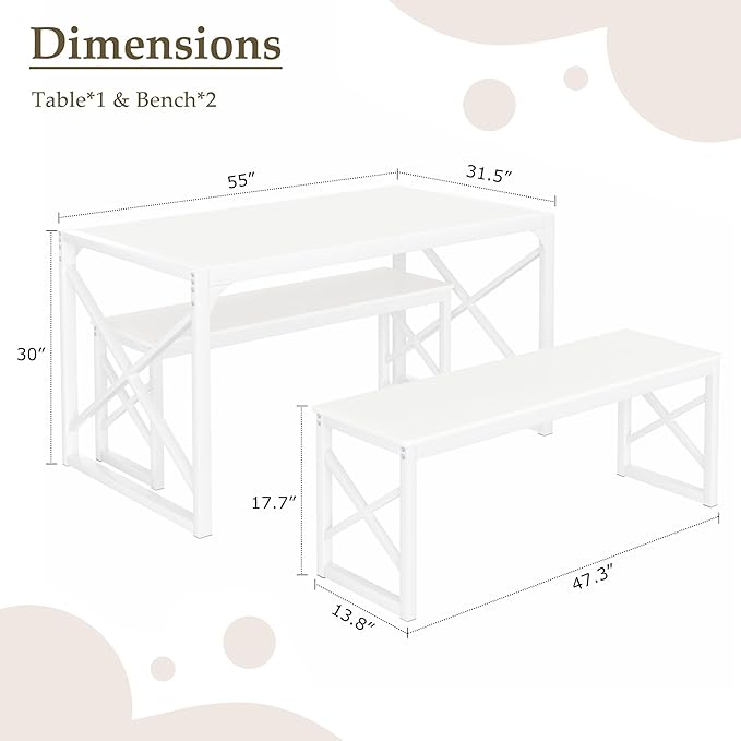 VECELO Kitchen Dining Table Set - Image 2