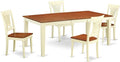 East West Furniture QUPL5-WHI-W 5 Piece Modern Dining Table Set Includes a by EastWestFurniture