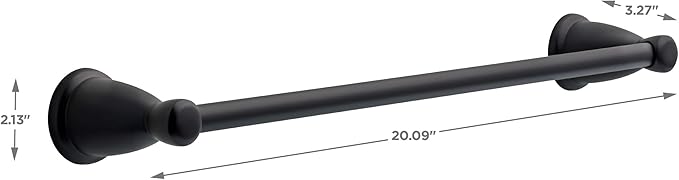 Franklin Brass Kinla 5-Piece Bathroom Set Matte Black 18" and 24" Towel Bar - Image 17