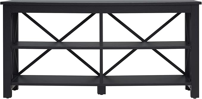 Henn&Hart Rectangular TV Stand for TV's up to 55" in Black, TV Stands for the - Image 4