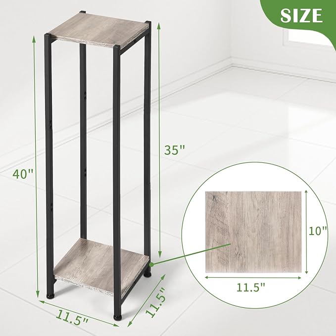 Extra Tall Plant Stand Indoor, 40 Inch Plant Stands, 2 Tier Metal Plant Stand - Image 5