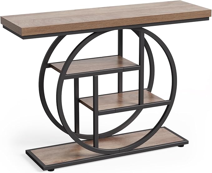 LITTLE TREE Console Table, 4-Tier Entryway Table Behind Couch Table, 41.3-Inch - Image 9
