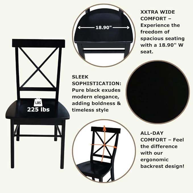 Set of Two X-Back Dining Chairs - Image 5