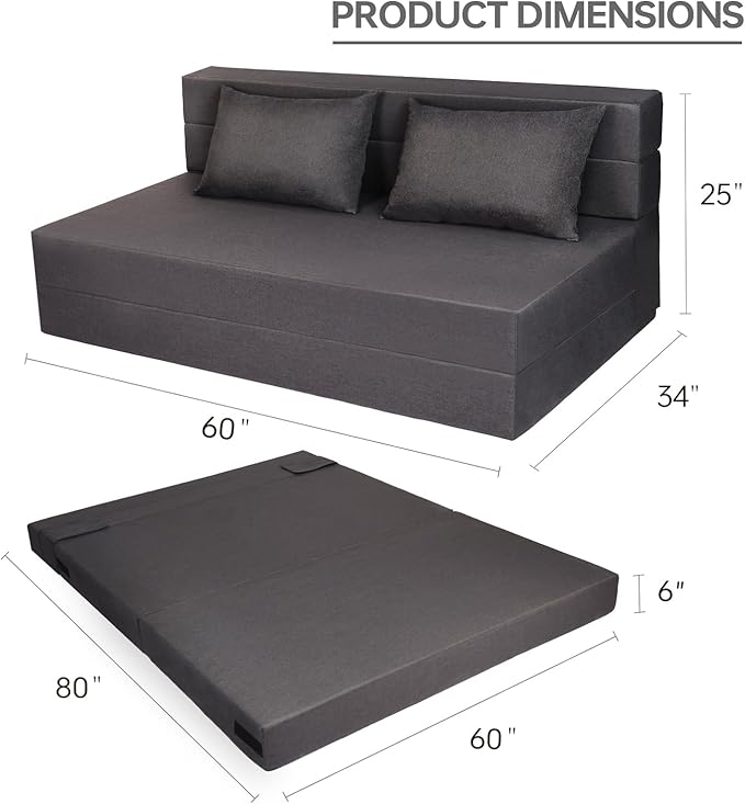 Folding Sofa Bed, Foldable Bed Sleeper Chair - Image 2