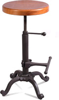 Topower Industrial Retro Vintage Farm Wooden Tractor Stool Kitchen Swivel by Topower