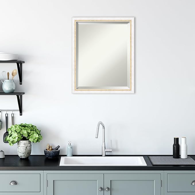 Amanti Art White Bathroom Mirror - Image 6