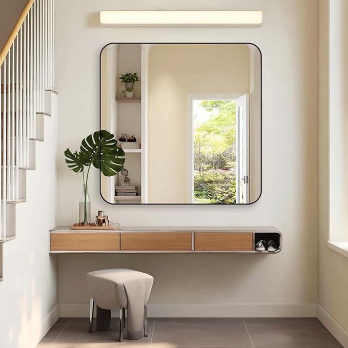 KOCUUY 42"x42" Large Square Vanity Mirror, Modern Design of Upgraded - Image 3