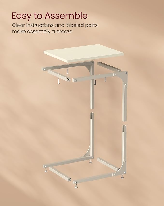 VASAGLE C-Shaped End Table, Small Side Table - Image 7