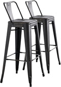 AC Pacific Modern 30” Metal Barstool Set of 2 – Country Rustic Style by ACPacific