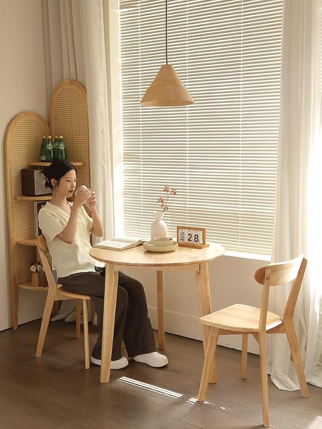 Simplicity Solid Wood Dining Table, Round - Image 6