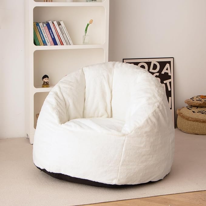 N&V Large Shell Bean Bag Chair, Adult Size Bean Bag Sack, Foam Filling - Image 3