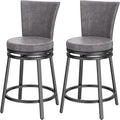 Bar Stools Set of 2, Counter Height Swivel Bar Chair by FLYZC