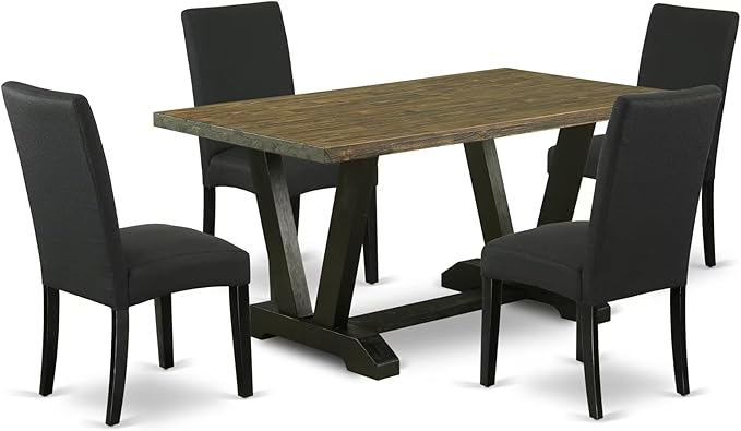 East West Furniture V676DR124-5 5 Piece Dinette Set by EastWestFurniture