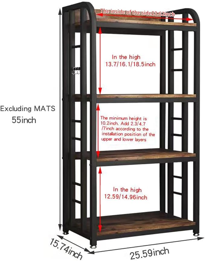 Microwave Oven Stand with Storage 4 Tiers, Free Standing Microwave Oven Stand - Image 2