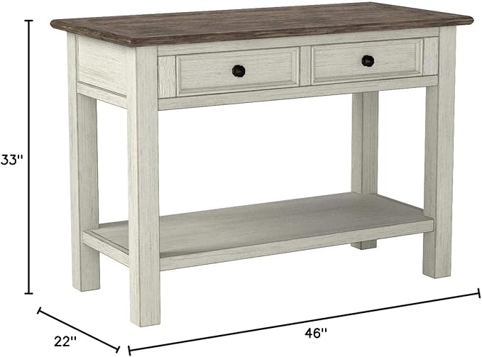 Signature Design by Ashley Bolanburg Farmhouse Rectangular Two Tone Sofa Table - Image 10