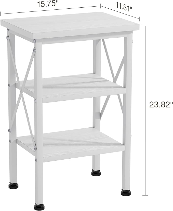 VECELO Modern Nightstands X-Design Side End Table Night Stand - Image 3