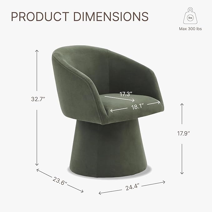 Swivel Dining Chairs Modern Accent Armchair Side Deskchair - Image 3