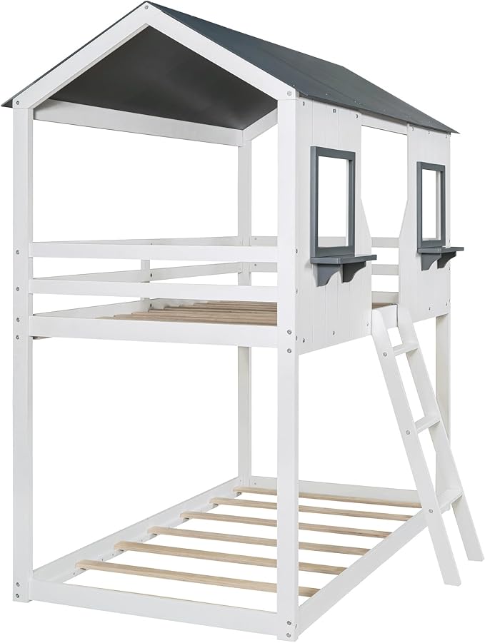 Ball & Cast Twin Over Twin Size Playhouse Bunk Bed - Image 5