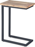 SIMPLIHOME Skyler 18-inch Wide Solid Mango/Metal Industrial C-Shaped End Table by SimpliHome