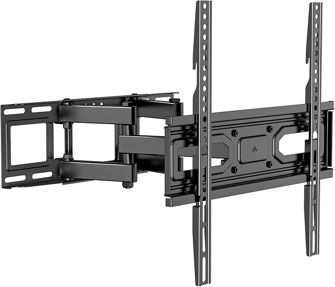 WALI Full Motion TV Wall Mount for Most 32-70 inch Flat Curved TVs, Swivel by WALI