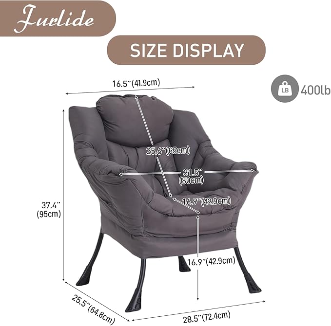 Lazy Chair for Living Room, Modern Accent Chairs - Image 3