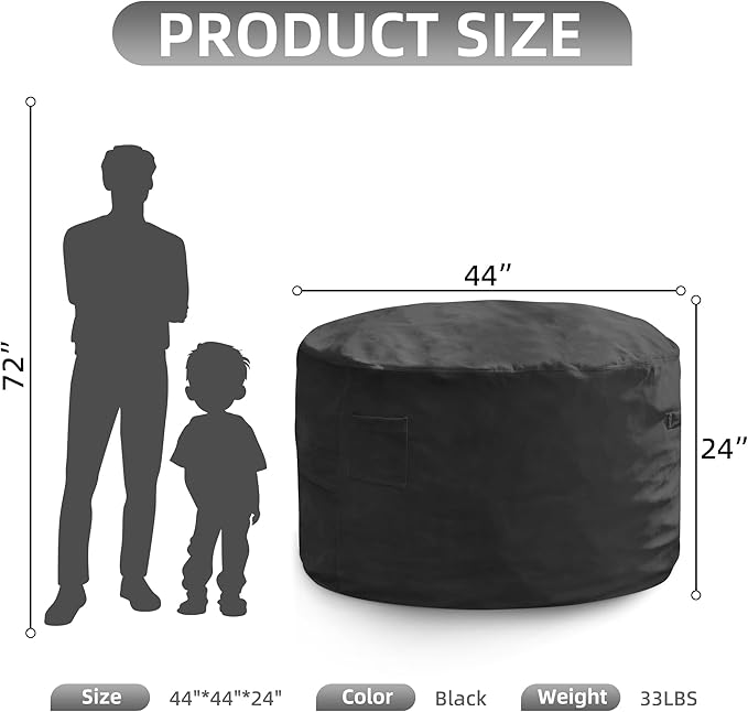 Hobestluk 4FT Bean Bag Chair Giant Bean Bag Chairs - Image 2