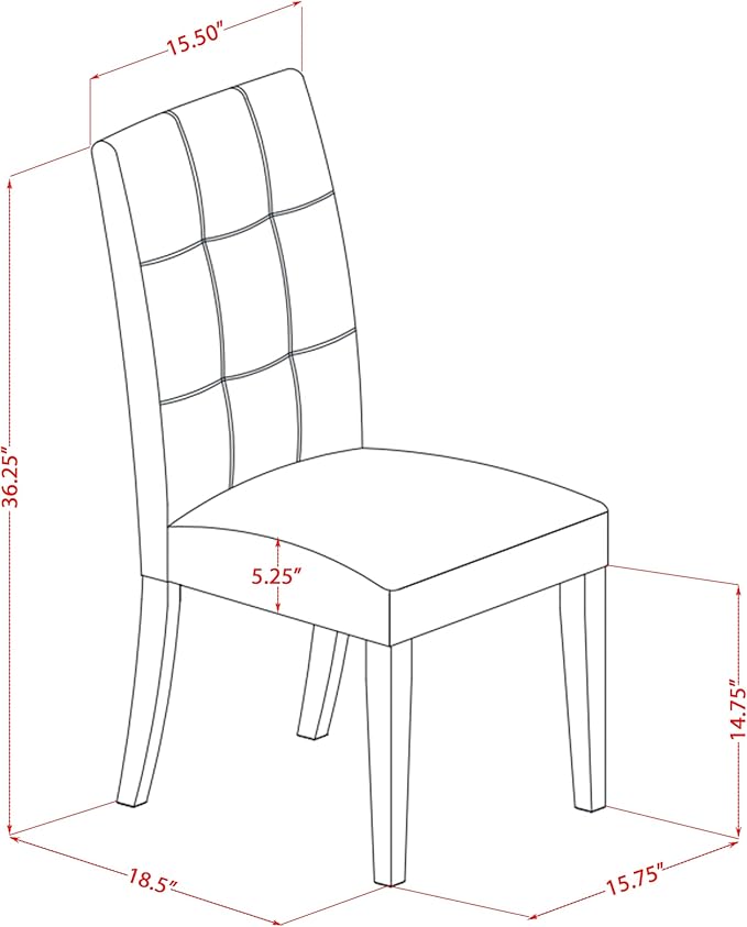 East West Furniture DLAS3-AWA-27 3 Piece Mid Century Modern Dining Set contain - Image 17