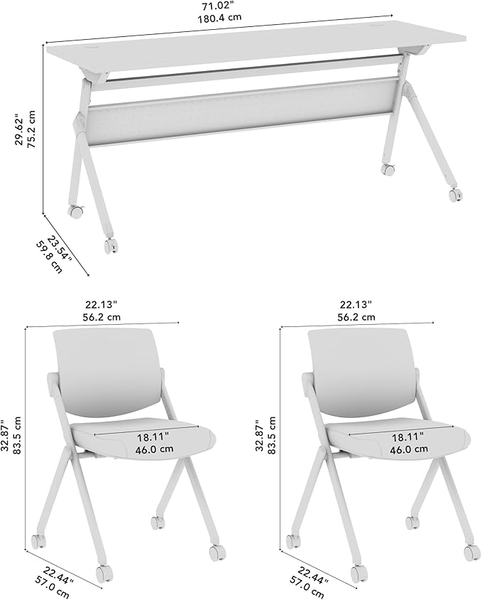 Bush Business Furniture Folding Training Table Set - Image 7