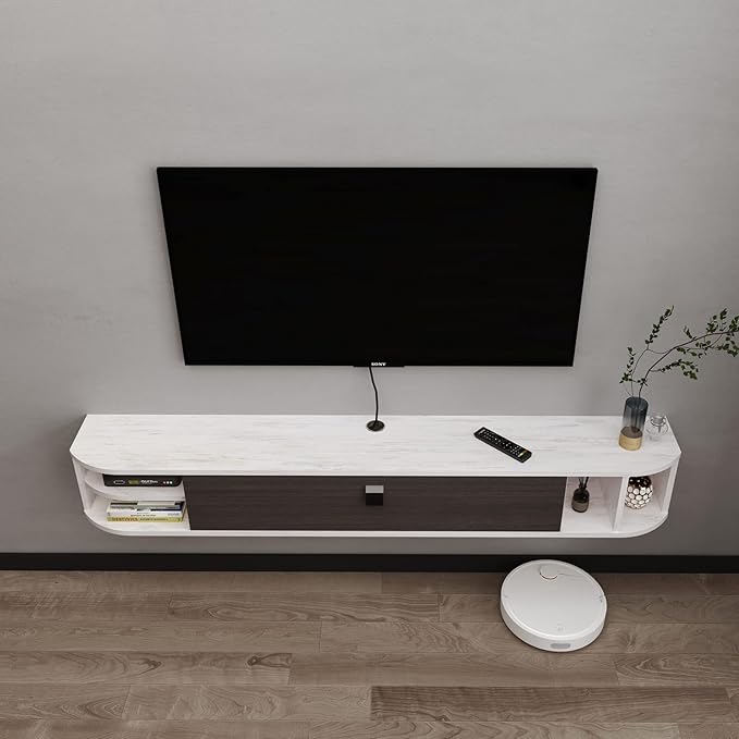 Pmnianhua Modern Floating TV Stand, Floating TV Console, Wall Mounted TV Cabinet - Image 4