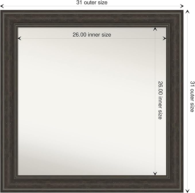 Amanti Art Brown Bathroom Mirror - Image 4