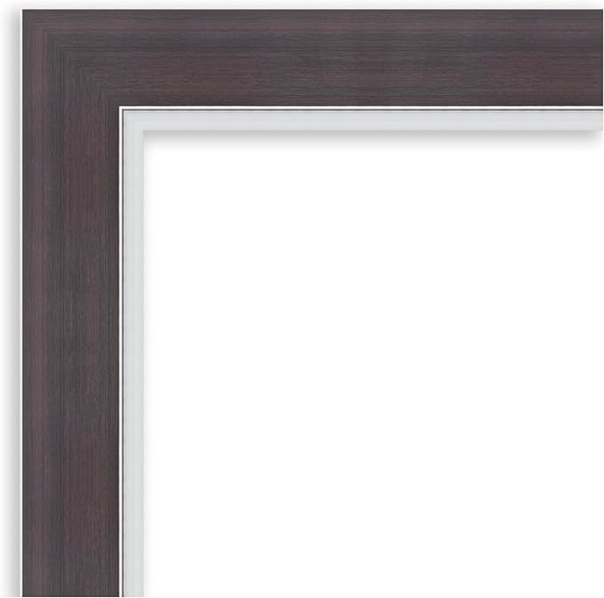 Amanti Art Brown Wall Mirror 26x26 Ellie Brown Silver Square Bathroom Mirror - Image 2