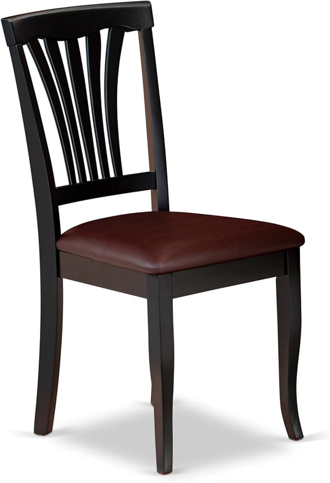 East West Furniture ANAV5-BLK-LC 5 Piece Dinette Set - Image 6