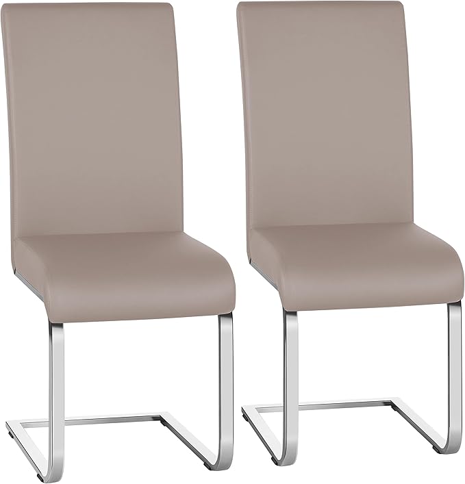 Yaheetech Dining Chairs Set of 2 Modern Faux Leather Upholstered Dining Room by Yaheetech