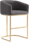 Manhattan Comfort Louvre 26 Inch Mid Century Modern Counter Height Bar Stools by ManhattanComfort