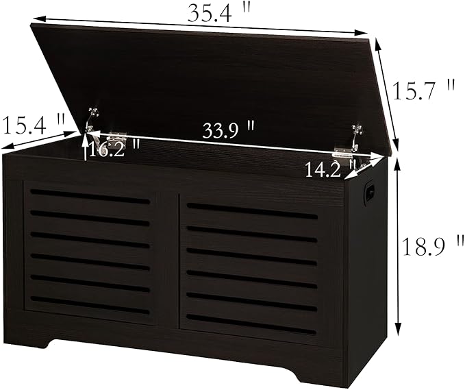 DINZI LVJ Storage Chest, Flip-Top Wooden Toy Box - Image 8