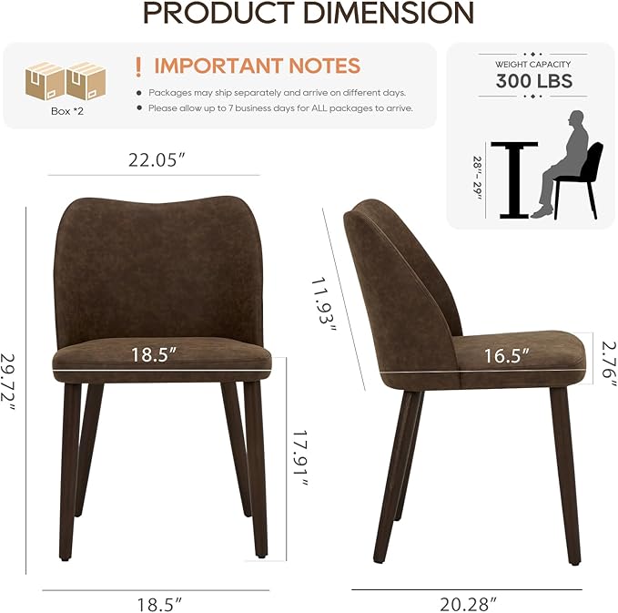 COLAMY Upholstered Dining Chairs Set of 4, Modern PU Leather Dining Room - Image 5