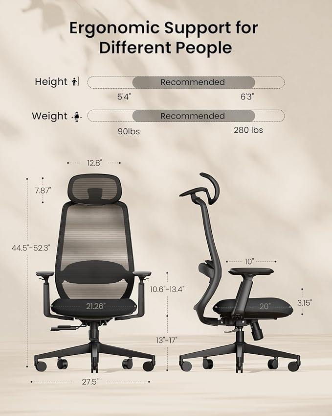 ProtoArc Ergonomic Office Chair – EC200 High-Back Mesh Computer Chair - Image 2