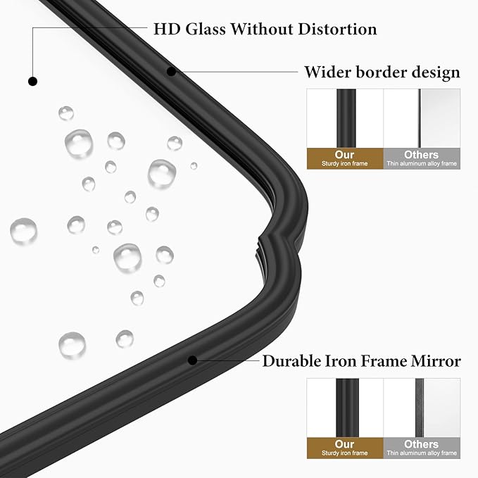18X24 Inch Black Mirror for Wall - Image 6