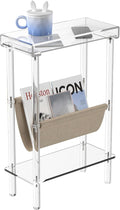 Eglaf Acrylic Narrow Side Table by Eglaf